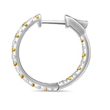 6F067982AWERWSYS 18KT White Sapphire Yellow Sapphire Earring