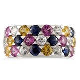 6F068263AWLRMS 18KT White Sapphire Blue Sapphire Pink Sapphire Yellow Sapphire Ring