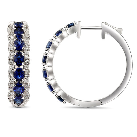 6F068376AWERDS 18KT Blue Sapphire Earring