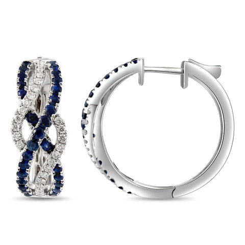6F068379AWERDS 18KT Blue Sapphire Earring