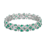 6F071974AWLBDE 18KT Emerald Bracelet