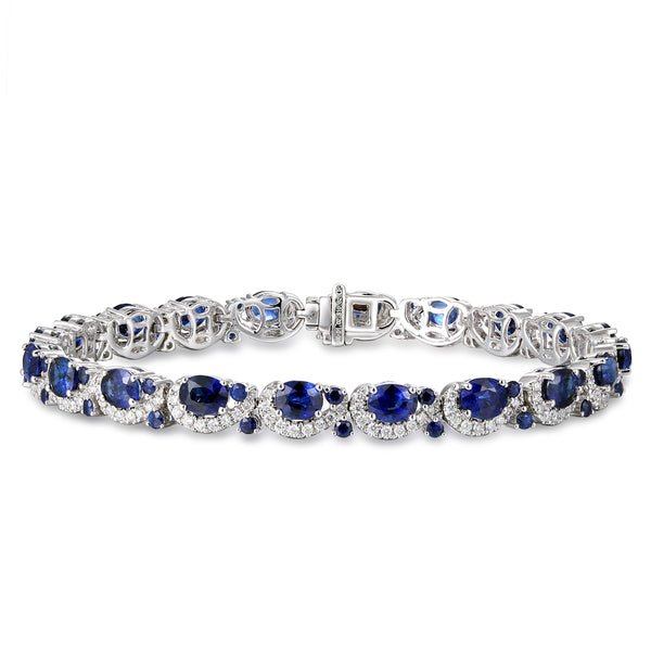 6F071974AWLBDS 18KT Blue Sapphire Bracelet