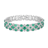 6F071976AWLBDE 18KT Emerald Bangle