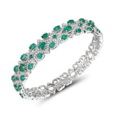 6F071976AWLBDE 18KT Emerald Bangle