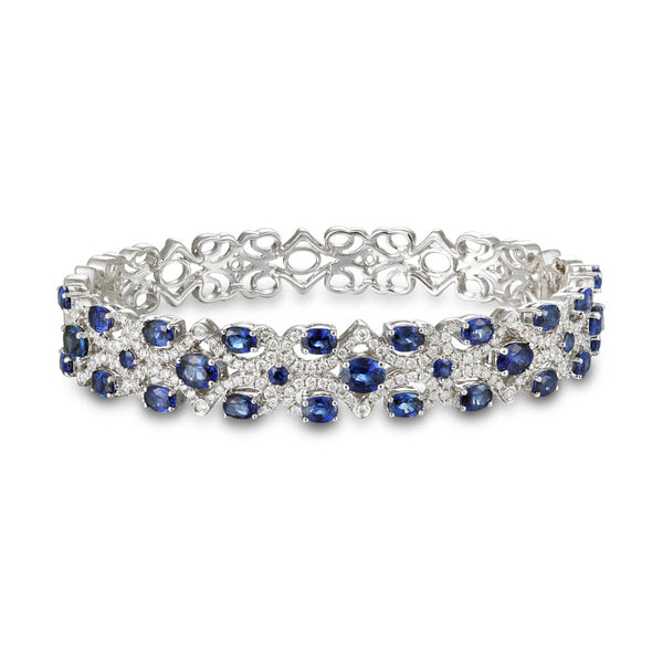 6F071976AWLBDS 18KT Blue Sapphire Bangle