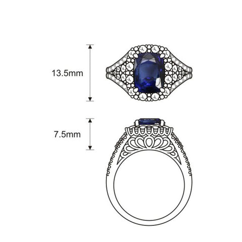 6F601033AWLRDS 18KT Blue Sapphire Ring