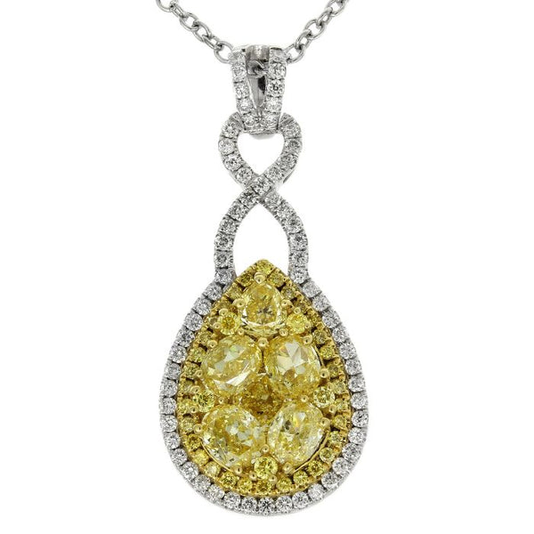 6F601693AUPDYD 18KT Yellow Diamond Necklace