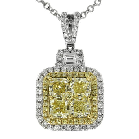 6F601858AUPDYD 18KT Yellow Diamond Pendant