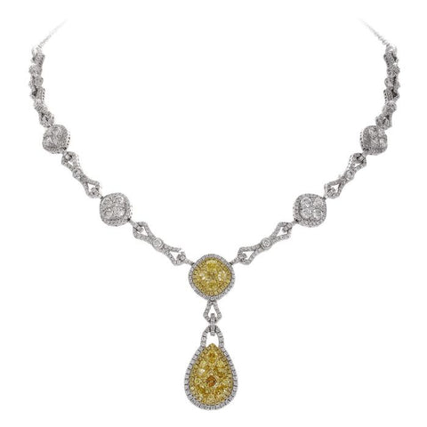 6F602356AUCHYD 18KT Yellow Diamond Necklace