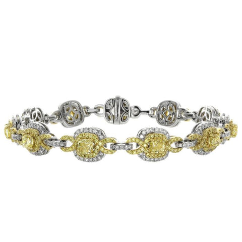 6F602384AULBYD 18KT Yellow Diamond Bracelet