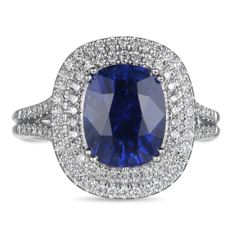 6F603087AWLRDS 18KT Blue Sapphire Ring