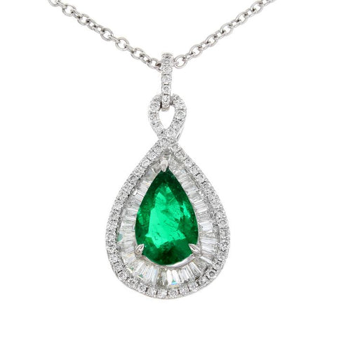 6F603360AWPDDE 18KT Emerald Pendant