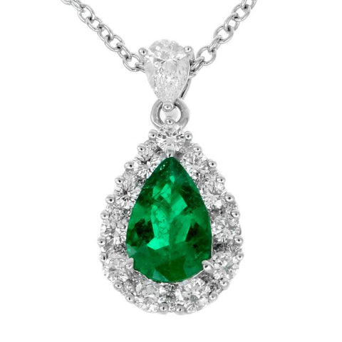 6F603396AWPDDE 18KT Emerald Pendant