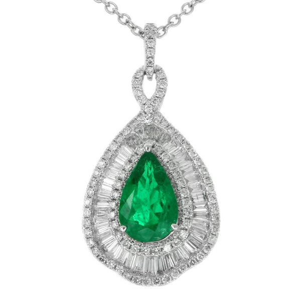 6F603399AWPDDE 18KT Emerald Pendant
