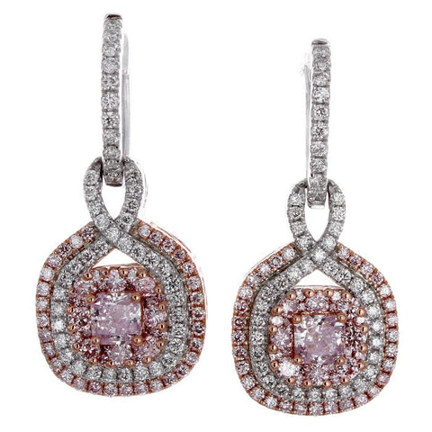 6F603409AQERPD 18KT Pink Diamond Earring