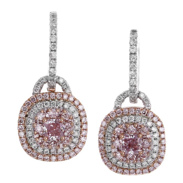 6F603412AQERPD 18KT Pink Diamond Earring