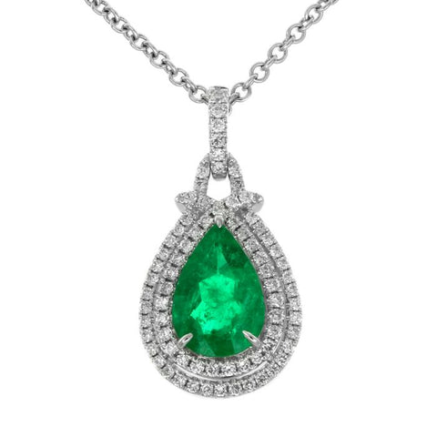 6F603416AWPDDE 18KT Emerald Pendant