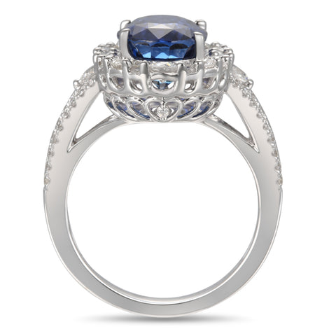 6F603880AWLRDS 18KT Blue Sapphire Ring