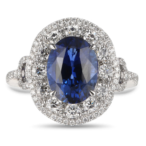 6F603918AWLRDS 18KT Blue Sapphire Ring