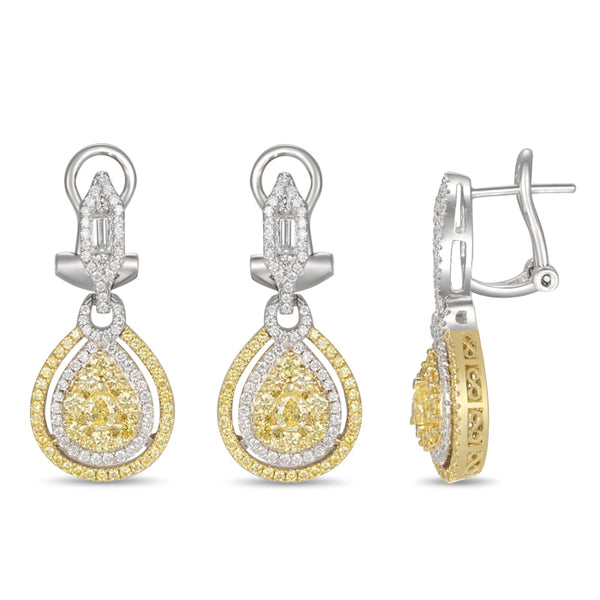 6F604288AUERYD 18KT Yellow Diamond Earring