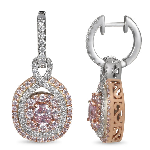 6F604486AQERPD 18KT Pink Diamond Earring