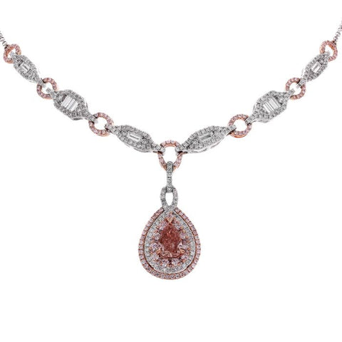 6F605112AQCHPD 18KT Pink Diamond Necklace