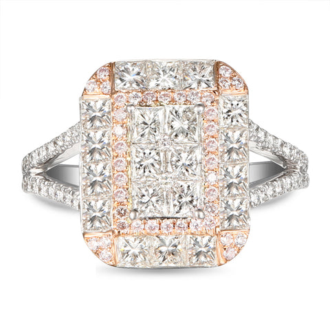 6F605259AQLRPD 18KT Pink Diamond Ring