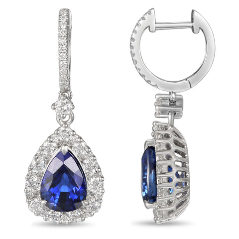 6F605689AWERDS 18KT Blue Sapphire Earring
