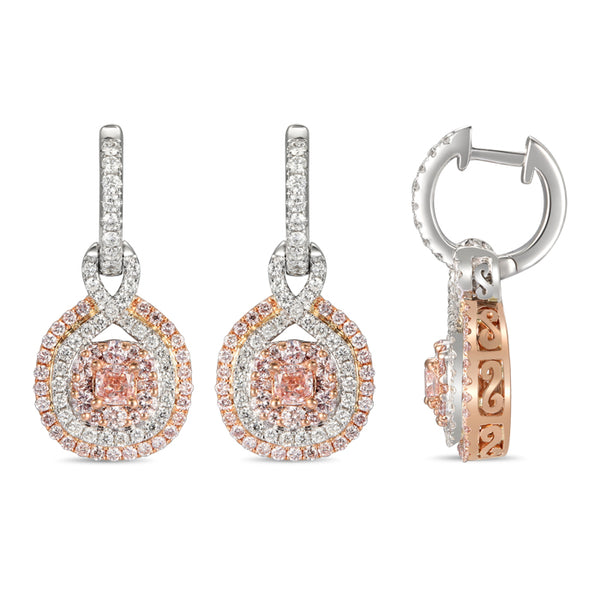 6F606329AQERPD 18KT Pink Diamond Earring