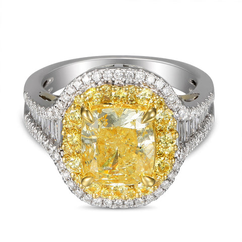 6F606363AWLRYD 18KT Yellow Diamond Ring