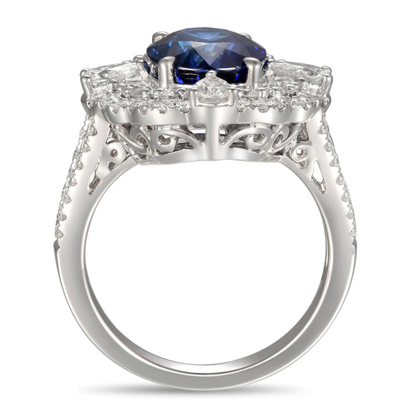 6F606385AWLRDS 18KT Blue Sapphire Ring