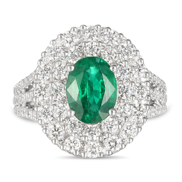 6F606388AWLRDE 18KT Emerald Ring