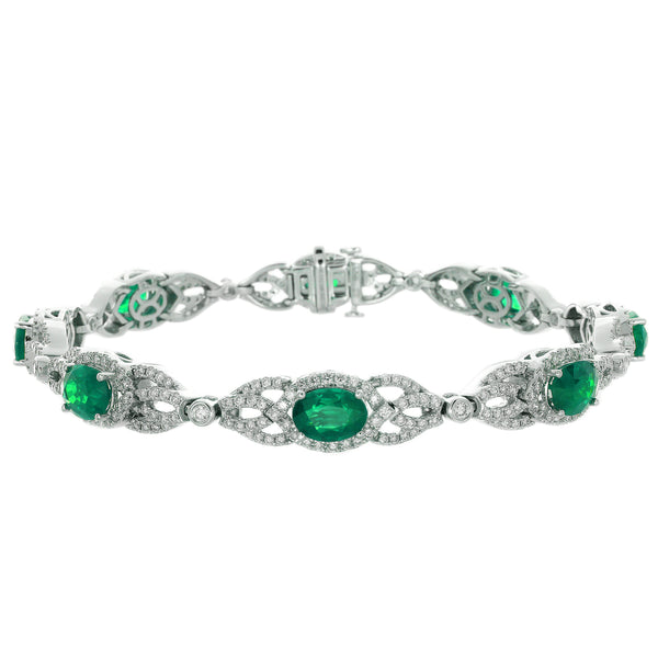 6F606443AWLBDE 18KT Emerald Bracelet