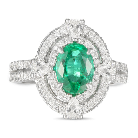 6F606444AWLRDE 18KT Emerald Ring