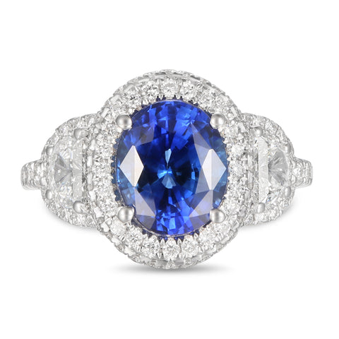 6F606473AWLRDS 18KT Blue Sapphire Ring