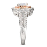 6F606755AQLRBPD 18KT Pink Diamond Blue Diamond Ring