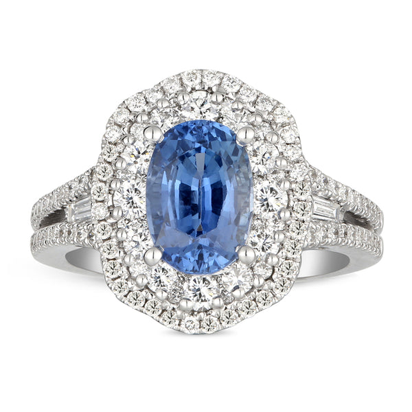 6F606838AWLRDS 18KT Blue Sapphire Ring