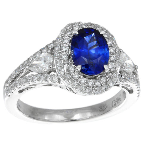 6F608195AWLRDS 18KT Blue Sapphire Ring