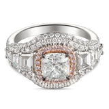 6F608367AQLRBPD 18KT Pink Diamond Blue Diamond Ring