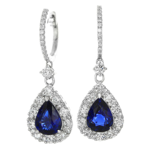 6F608671AWERDS 18KT Blue Sapphire Earring
