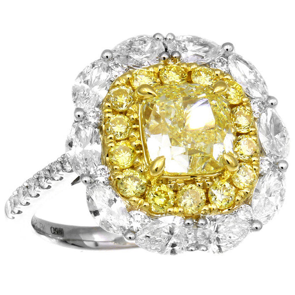 6F608698PULRYD PT Yellow Diamond Ring