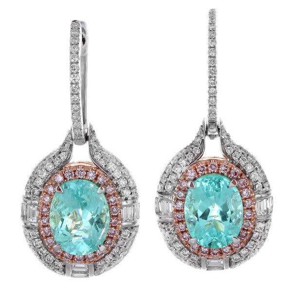 6F608720AQERPDPA 18KT Pink Diamond Paraiba Earring