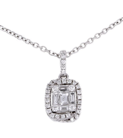 6FL033828AWPDD0 18KT White Diamond Pendant