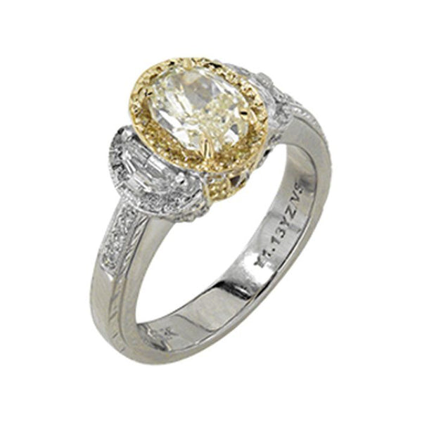 9B0001PUU1.13YD001 PT Yellow Diamond Ring