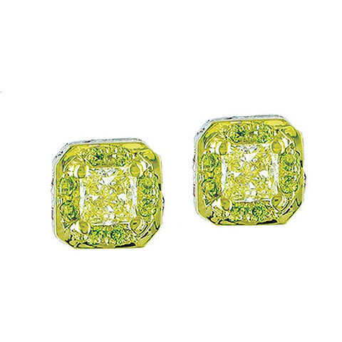 9F0081AJER0.97YD001 18KT Yellow Diamond Earring