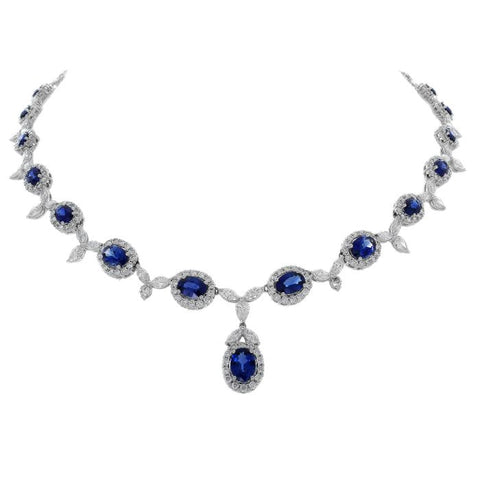 CF0410AWCHDS001 18KT Blue Sapphire Necklace